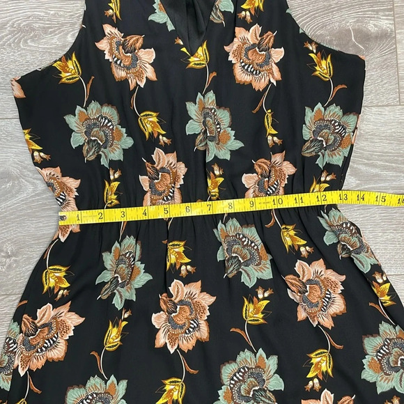 NWOT DR2 by Daniel Rainn Black Floral Sleeveless V-Neck Dress S - Picture 10 of 16